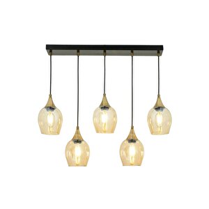 Selvi Modern Avize E27 60w 75x10cm Metal Siyah Dorbien-av-65234-5y-bsy