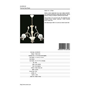 Sırma Modern Avize E27 36w 56cm Metal Krom Dorbien-av-65236-3k