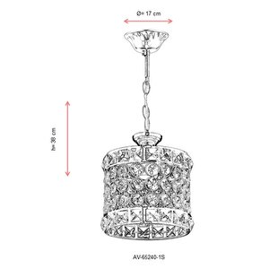 Göz Klasik Avize E27 12w 17cm Metal Sarı Dorbien-av-65240-1s
