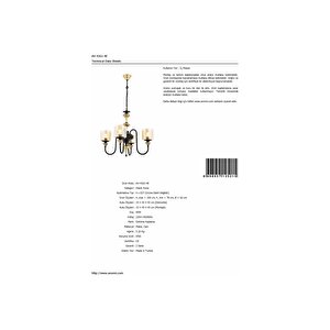 Odın Modern Avize E27 48w 62cm Metal Eskitme Avonni-av-4161-4e