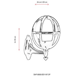 Bahçe Aplik E27 12w 24x20cm Abs Siyah Dorbien-bap-68080-bsy-m7-op