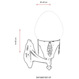 Bahçe Aplik E27 12w 40cm Alüminyum Sarı/siyah Dorbien-bap-68087-bsy-op