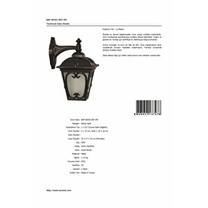 Bahçe Aplik E27 12w 25x20cm Abs Siyah Dorbien-bap-68181-bsy-m4