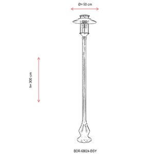 Bahçe Direkleri E27 12w 50cm Alüminyum Siyah Dorbien-bdr-68024-bsy