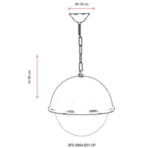 Bahçe Fenerleri E27 12w 30cm Alüminyum Siyah Dorbien-bfe-68064-bsy-op