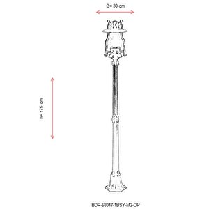 Bahçe Direkleri E27 12w 30cm Alüminyum Siyah Dorbien-bdr-68047-1bsy-m2-op