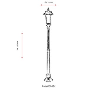 Bahçe Set Üstü Aydınlatma E27 12w 28cm Alüminyum Siyah Dorbien-bsu-68030-bsy