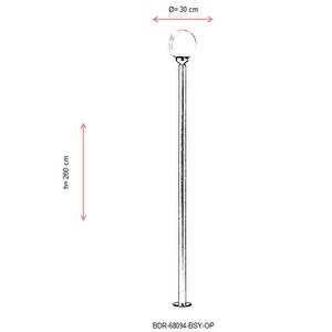 Bahçe Direkleri E27 12w 30cm Alüminyum Siyah Dorbien-bdr-68094-bsy-op