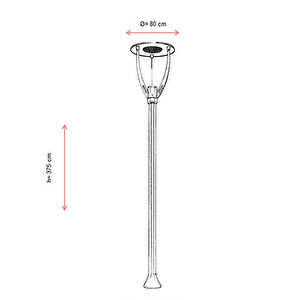 Bahçe Aydınlatma Bdr/68112/gr/m2/led