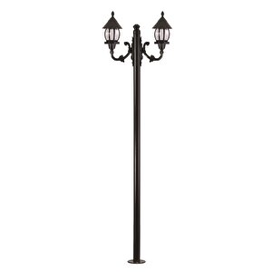 Bahçe Direkleri E27 24w 70x30cm Çelik Boru Siyah Dorbien-bdr-68184-2bsy-m3