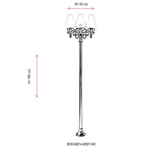 Bahçe Direkleri E27 48w 50cm Çelik Boru Siyah Dorbien-bdr-68214-4bsy-m2