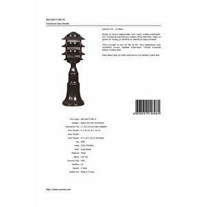 Bahçe Set Üstü Aydınlatma E27 12w 16cm Abs Siyah Dorbien-bsu-68173-bsy-k