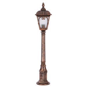 Bahçe Set Üstü Aydınlatma E27 12w 80x20cm Çelik Boru Kahverengi Dorbien-bsu-68181-bkr-b