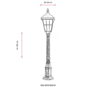 Bahçe Set Üstü Aydınlatma E27 12w 20cm Abs Kahverengi Dorbien-bsu-68183-bkr-b