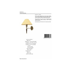 Feyza Aplik E27 12w 20x24cm Metal Eskitme Avonni-hap-9009-1e