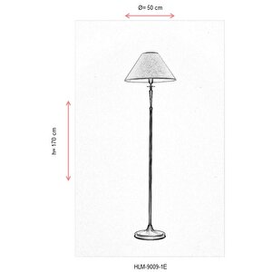 Feyza Lambader E27 12w 50cm Metal Eskitme Avonni-hlm-9009-1e