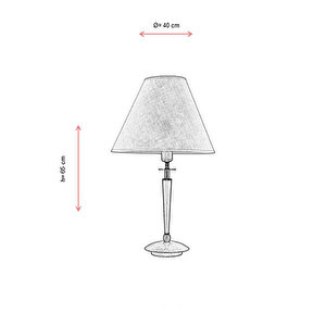 Feyza Abajur E27 12w 40cm Metal Eskitme Avonni-hml-9009-1eb