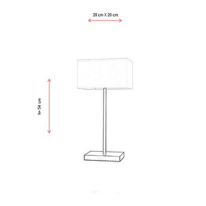 Atlanta Çalışma Masası Lambası E27 12w 28x20cm Metal Nikel Avonni-hml-9072-m1-n