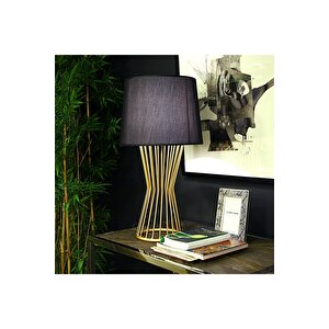 Nutella Abajur E27 12w 35cm Metal Sarı Avonni-hml-9073-1bsa