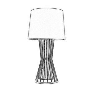 Nutella Abajur E27 12w 35cm Metal Sarı Avonni-hml-9073-1bsa