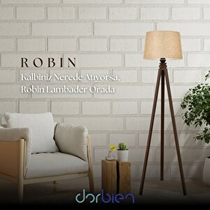 Robin Lambader E27 12w 40cm Ahşap Eskitme Avonni-lm-65214-1e