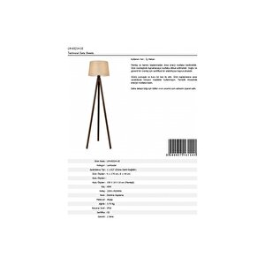 Robin Lambader E27 12w 40cm Ahşap Eskitme Avonni-lm-65214-1e