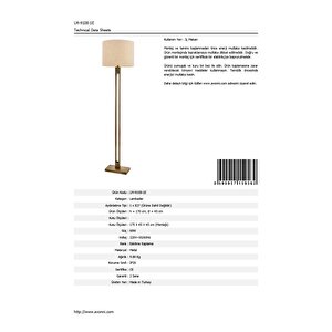 Sırık Lambader E27 12w 40cm Metal Eskitme Avonni-lm-9108-1e