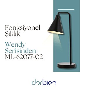 Wendy Çalışma Masası Lambası E27 12w 32x16cm Metal Siyah Dorbien-ml-62077-02