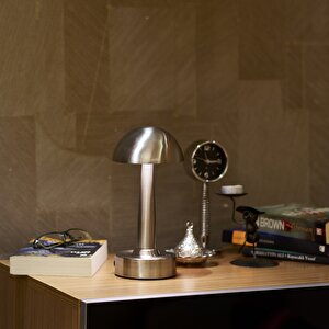 Dark Forest Çalışma Masası Lambası Led 3w 12cm Metal Krom Avonni-ml-64004-k