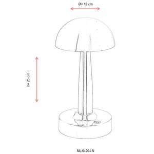 Dark Forest Çalışma Masası Lambası Led 3w 12cm Metal Nikel Avonni-ml-64004-n