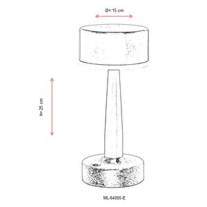 Acceptance Çalışma Masası Lambası Led 3w 11cm Metal Eskitme Avonni-ml-64005-e