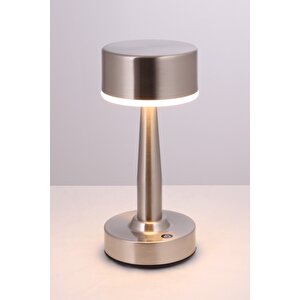 Acceptance Çalışma Masası Lambası Led 3w 11cm Metal Nikel Avonni-ml-64005-n