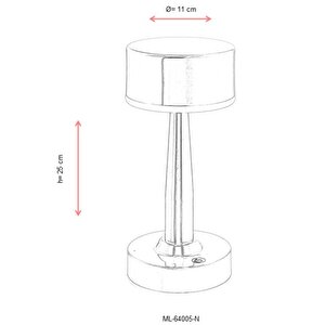 Acceptance Çalışma Masası Lambası Led 3w 11cm Metal Nikel Avonni-ml-64005-n