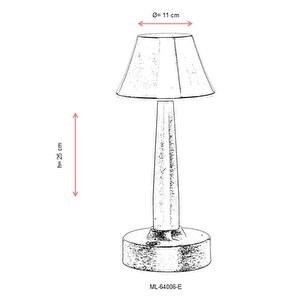 Tracy Çalışma Masası Lambası Led 3w 11cm Metal Eskitme Avonni-ml-64006-e