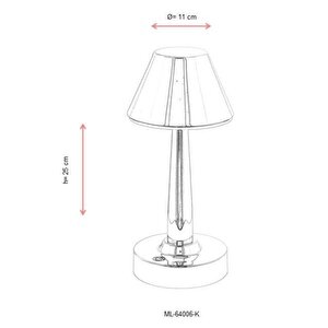 Tracy Çalışma Masası Lambası Led 3w 11cm Metal Krom Avonni-ml-64006-k