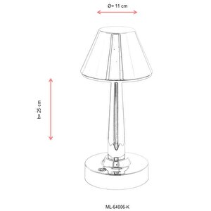 Tracy Çalışma Masası Lambası Led 3w 11cm Metal Krom Avonni-ml-64006-k