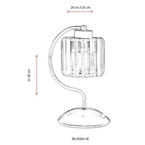 Aralık Çalışma Masası Lambası E27 12w 20x25cm Metal Eskitme Dorbien-ml-65244-1e