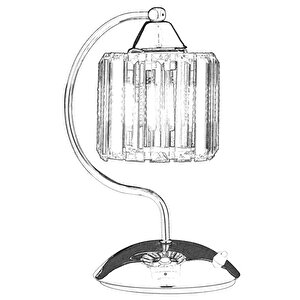 Aralık Çalışma Masası Lambası E27 12w 20x25cm Metal Krom Dorbien-ml-65244-1k