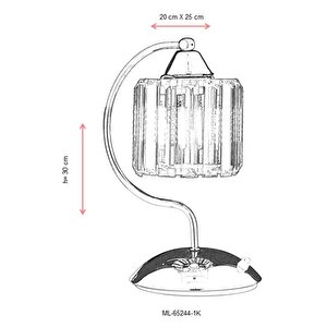 Aralık Çalışma Masası Lambası E27 12w 20x25cm Metal Krom Dorbien-ml-65244-1k