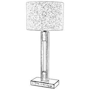 Sırık Abajur E27 12w 30cm Metal Eskitme Avonni-ml-9108-1e