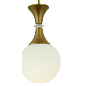 Joel Tekli Eskitme Beyaz Camlı Modern Sarkıt Mutfak Salon Sarkıt Avize