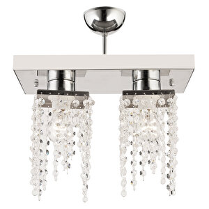 Nikola 2li Krom  Kristalli, Taşlı Modern Tasarım Yatak Odası Kristal Salon Avize