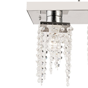 Nikola 2li Krom  Kristalli, Taşlı Modern Tasarım Yatak Odası Kristal Salon Avize