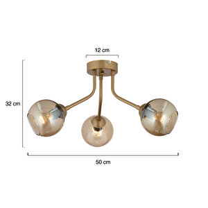 David 3lü Eskitme Bal Camlı Modern Genç Odası Mutfaksalon Avize