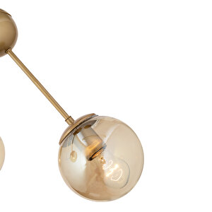 Meyo 3lü Eskitme Bal Camlı Modern Genç Odası Yatak Odası Salon Avize