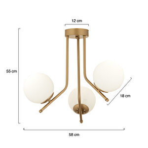 Nida 3lü Komple Eskitme Boyalı Modern Mutfak Yatak Odası Salon Avize