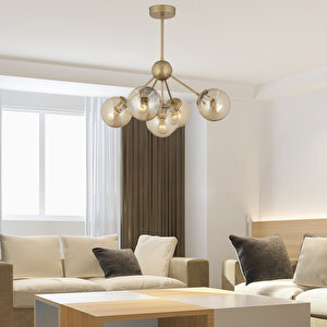 Meyo 5li Eskitme Bal Camlı Modern Genç Odası Yatak Odası Salon Avize Eskitme