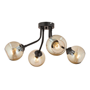 David 4lü Siyah Bal Camlı Modern Genç Odası Mutfak Retro Salon Avize Siyah