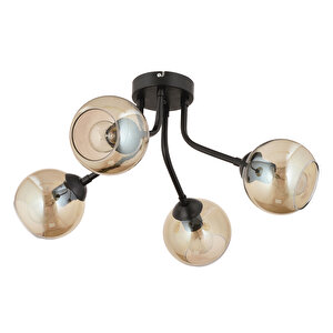 David 4lü Siyah Bal Camlı Modern Genç Odası Mutfak Retro Salon Avize