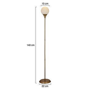 Damla Eskitme Beyaz Camlı Modern Tasarım Metal Lambader